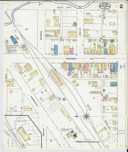 Sanborn Fire Insurance Map from Boscobel, Grant County, Wisconsin (1904), Sheet #0002 - Historic Sanborn Fire Insurance Map Print, vintage old map wall art, antique decor, genealogy gift, Wisconsin Wisconsin map