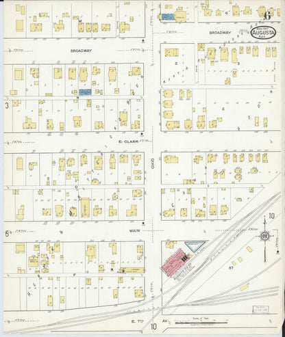 Sanborn Fire Insurance Map from Augusta, Butler County, Kansas (1917), Sheet #0006 - Complete Map Set gallery image, historic Sanborn map, vintage wall art, Kansas Kansas