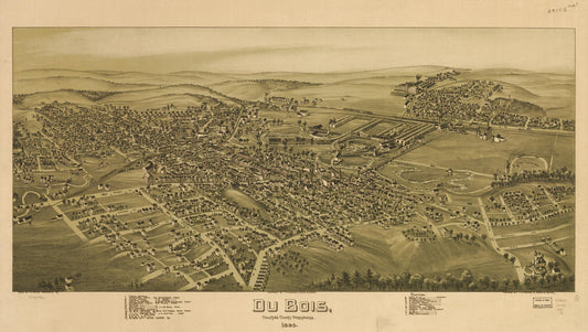Du Bois, Clearfield County, Pennsylvania, 1895. (1895) – Historic Bird’s-Eye View Panorama Print