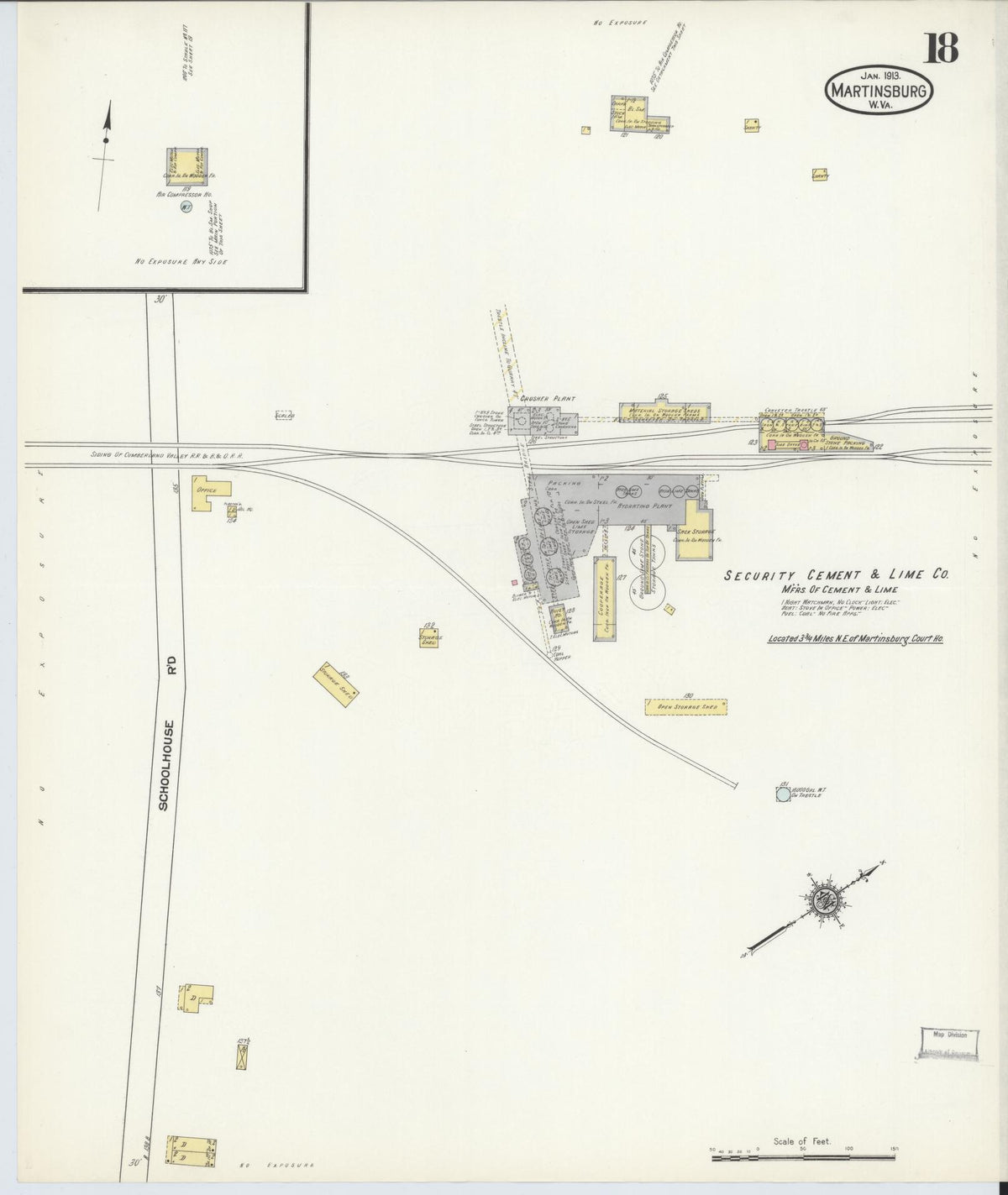 Sanborn Fire Insurance Map from Martinsburg, Berkeley County, West Virginia (1913), Sheet #0018 - Complete Map Set gallery image, historic Sanborn map, vintage wall art, West Virginia West Virginia