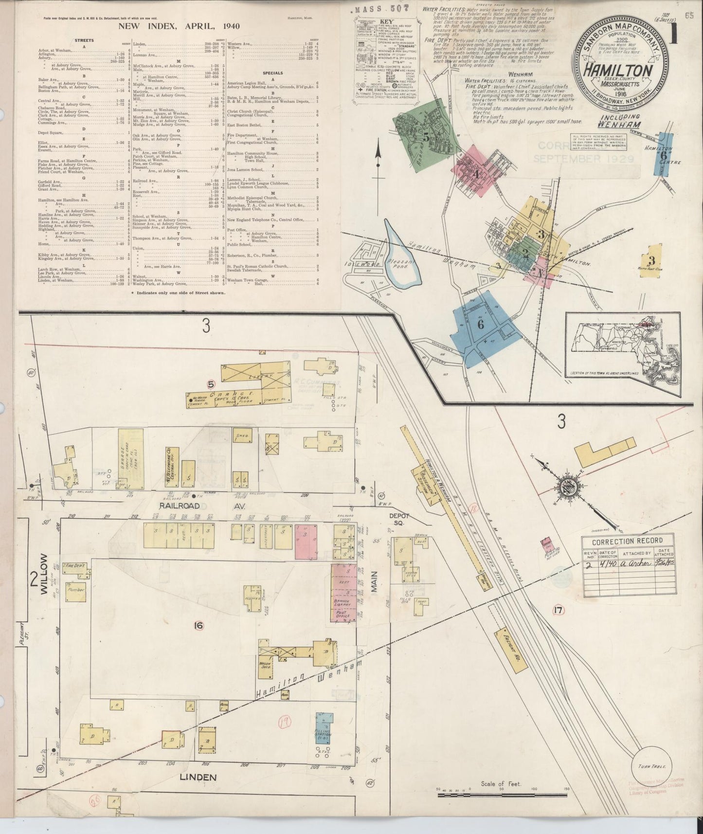 Sanborn Fire Insurance Map from Hamilton, Essex County, Massachusetts. (1940) – Historic Sanborn Fire Insurance Map Print