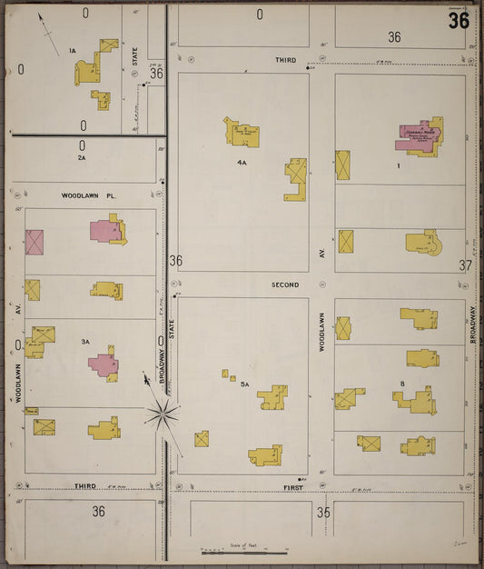 Sanborn Fire Insurance Map from Saratoga, Saratoga County, New York (1900), Sheet #0036 - Historic Sanborn Fire Insurance Map Print, vintage old map wall art, antique decor, genealogy gift, New York New York map