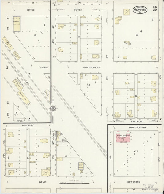 Sanborn Fire Insurance Map from Memphis, Hall County, Texas (1914), Sheet #0002 - Historic Sanborn Fire Insurance Map Print, vintage old map wall art, antique decor, genealogy gift, Texas Texas map