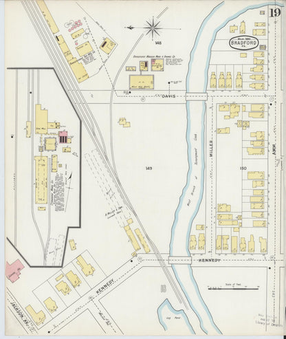 Sanborn Fire Insurance Map from Bradford, McKean County, Pennsylvania (1895), Sheet #0019 - Complete Map Set gallery image, historic Sanborn map, vintage wall art, Pennsylvania Pennsylvania