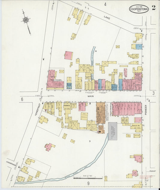 Sanborn Fire Insurance Map from Cooperstown, Otsego County, New York (1915), Sheet #0002 - Complete Map Set gallery image, historic Sanborn map, vintage wall art, New York New York