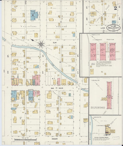 Sanborn Fire Insurance Map from Dallas City, Hancock County, Illinois (1906), Sheet #0002 - Complete Map Set gallery image, historic Sanborn map, vintage wall art, Illinois Illinois