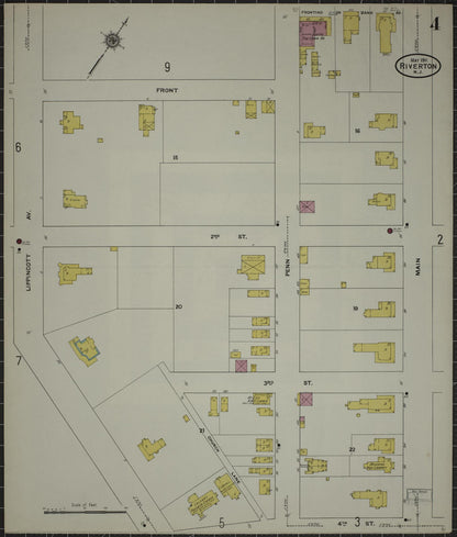 Sanborn Fire Insurance Map from Riverton, Burlington County, New Jersey (1911), Sheet #0004 - Historic Sanborn Fire Insurance Map Print, vintage old map wall art, antique decor, genealogy gift, New Jersey New Jersey map