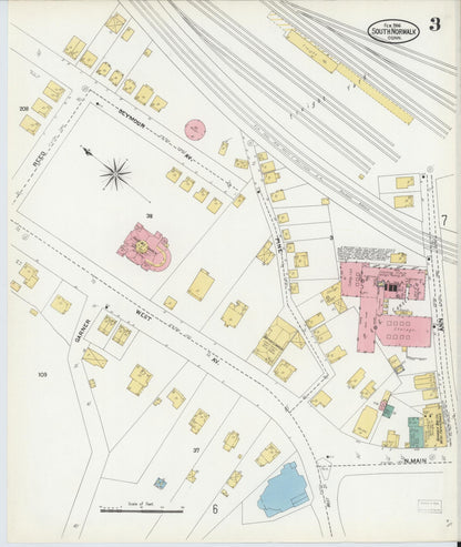 Sanborn Fire Insurance Map from South Norwalk, Fairfield County, Connecticut (1906), Sheet #0003 - Complete Map Set gallery image, historic Sanborn map, vintage wall art, Connecticut Connecticut