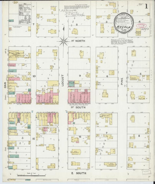 Sanborn Fire Insurance Map from Arcola, Douglas County, Illinois. (1892) – Map View