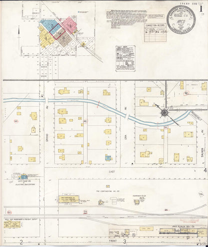 Sanborn Fire Insurance Map from Arco, Butte County, Idaho (1931), Sheet #0001 - Complete Map Set gallery image, historic Sanborn map, vintage wall art, Idaho Idaho