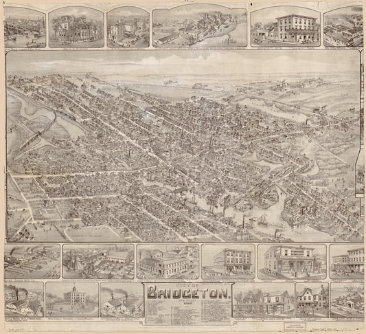 City of Bridgeton, New Jersey, 1886. (1886) – Historic Bird’s-Eye View Panorama Print