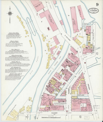 Sanborn Fire Insurance Map from Cohoes, Albany County, New York (1910), Sheet #0009 - Complete Map Set gallery image, historic Sanborn map, vintage wall art, New York New York