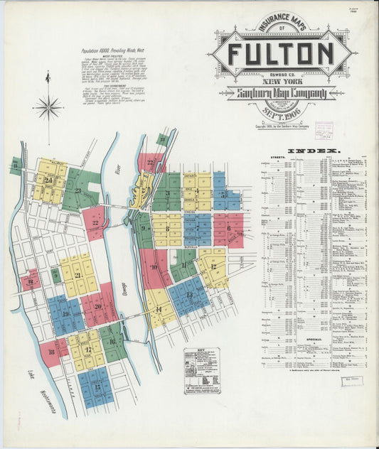 Sanborn Fire Insurance Map from Fulton, Oswego County, New York. (1906) – Historic Sanborn Fire Insurance Map Print