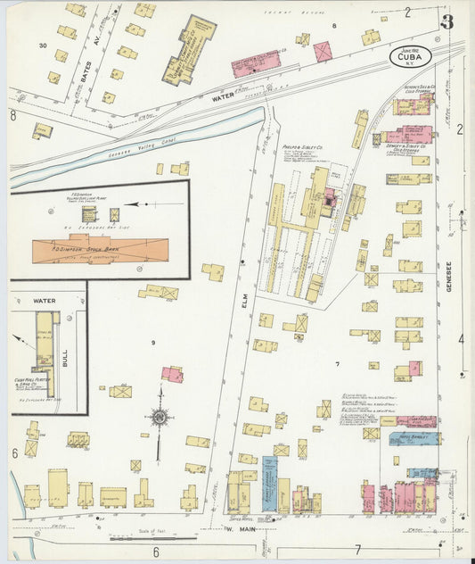 Sanborn Fire Insurance Map from Cuba, Allegany County, New York (1912), Sheet #0003 - Historic Sanborn Fire Insurance Map Print, vintage old map wall art, antique decor, genealogy gift, New York New York map