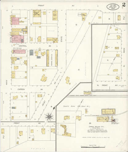 Sanborn Fire Insurance Map from Joliet, Carbon County, Montana (1907), Sheet #0002 - Complete Map Set gallery image, historic Sanborn map, vintage wall art, Montana Montana