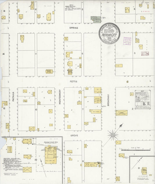Sanborn Fire Insurance Map from Pataha City, Garfield County, Washington (1908), Sheet #0001 - Historic Sanborn Fire Insurance Map Print, vintage old map wall art, antique decor, genealogy gift, Washington Washington map