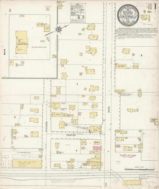 Sanborn Fire Insurance Map from Centerville, Alameda County, California. (1913) – Historic Sanborn Fire Insurance Map Print