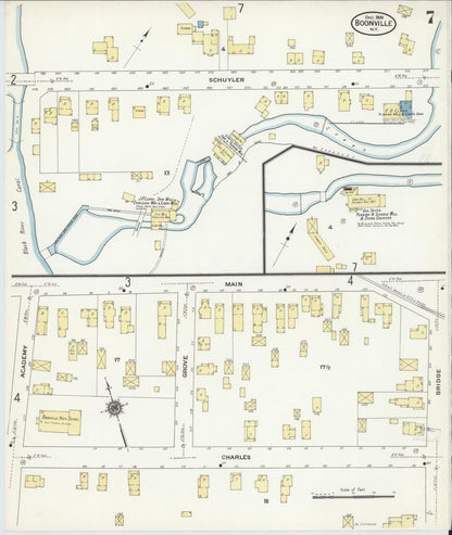 Sanborn Fire Insurance Map from Boonville, Oneida County, New York (1909), Sheet #0007 - Complete Map Set gallery image, historic Sanborn map, vintage wall art, New York New York