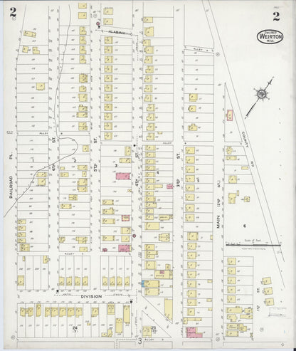 Sanborn Fire Insurance Map from Weirton, Hancock County, West Virginia (1923), Sheet #0002 - Complete Map Set gallery image, historic Sanborn map, vintage wall art, West Virginia West Virginia