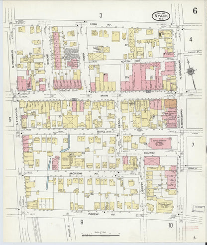 Sanborn Fire Insurance Map from Nyack, Rockland County, New York. (1910), Sheet #0006