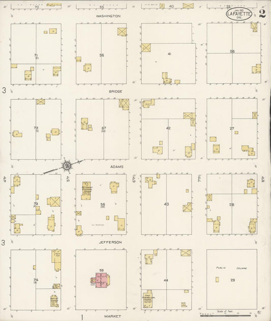 Sanborn Fire Insurance Map from Lafayette, Yamhill County, Oregon (1913), Sheet #0002 - Historic Sanborn Fire Insurance Map Print, vintage old map wall art, antique decor, genealogy gift, Oregon Oregon map
