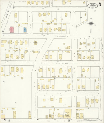 Sanborn Fire Insurance Map from Auburn [see also Slaughter], King County, Washington (1921), Sheet #0005 - Complete Map Set gallery image, historic Sanborn map, vintage wall art, Washington Washington