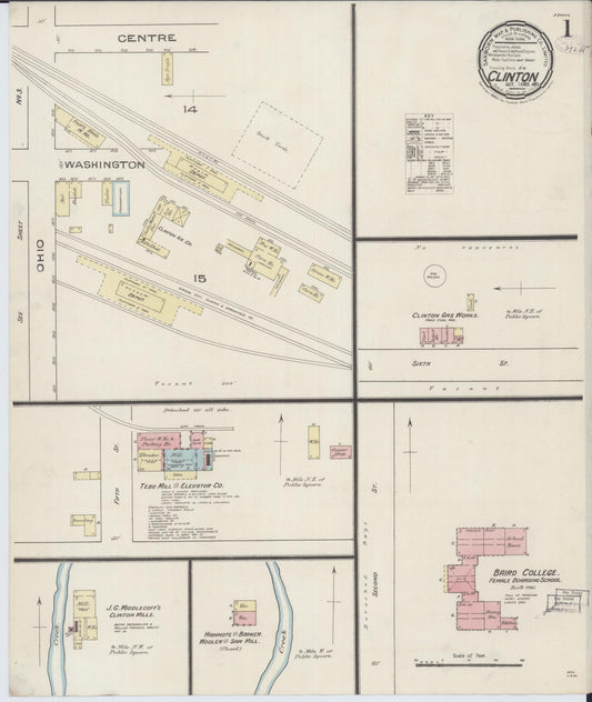Sanborn Fire Insurance Map from Clinton, Henry County, Missouri. (1885) – Historic Sanborn Fire Insurance Map Print