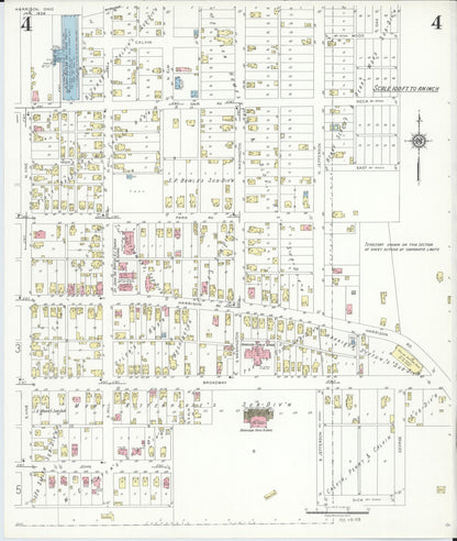 Sanborn Fire Insurance Map from Harrison, Hamilton County, Ohio (1938), Sheet #0004 - Complete Map Set gallery image, historic Sanborn map, vintage wall art, Ohio Ohio