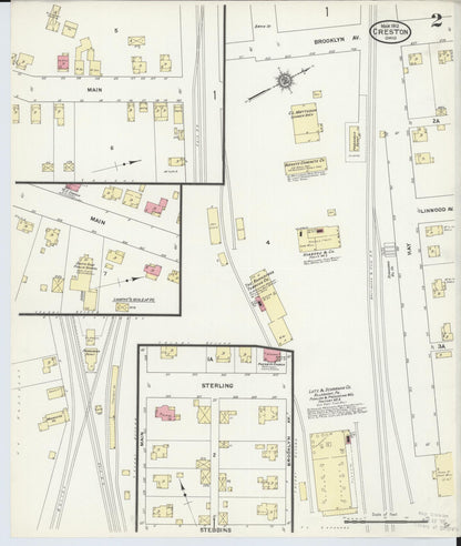 Sanborn Fire Insurance Map from Creston, Wayne County, Ohio (1912), Sheet #0002 - Historic Sanborn Fire Insurance Map Print, vintage old map wall art, antique decor, genealogy gift, Ohio Ohio map