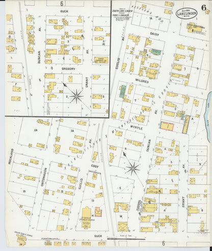 Sanborn Fire Insurance Map from Lake Linden, Houghton County, Michigan (1900), Sheet #0006 - Historic Sanborn Fire Insurance Map Print, vintage old map wall art, antique decor, genealogy gift, Michigan Michigan map