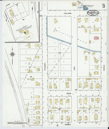 Sanborn Fire Insurance Map from Pemberville, Wood County, Ohio (1920), Sheet #0003 - Complete Map Set gallery image, historic Sanborn map, vintage wall art, Ohio Ohio