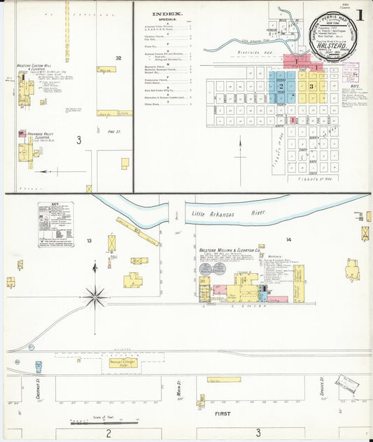Sanborn Fire Insurance Map from Halstead, Harvey County, Kansas. (1901) – Historic Sanborn Fire Insurance Map Print