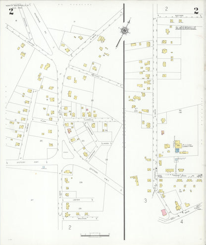Sanborn Fire Insurance Map from North Smithfield, Providence County, Rhode Island (1940), Sheet #0002 - Complete Map Set gallery image, historic Sanborn map, vintage wall art, Rhode Island Rhode Island
