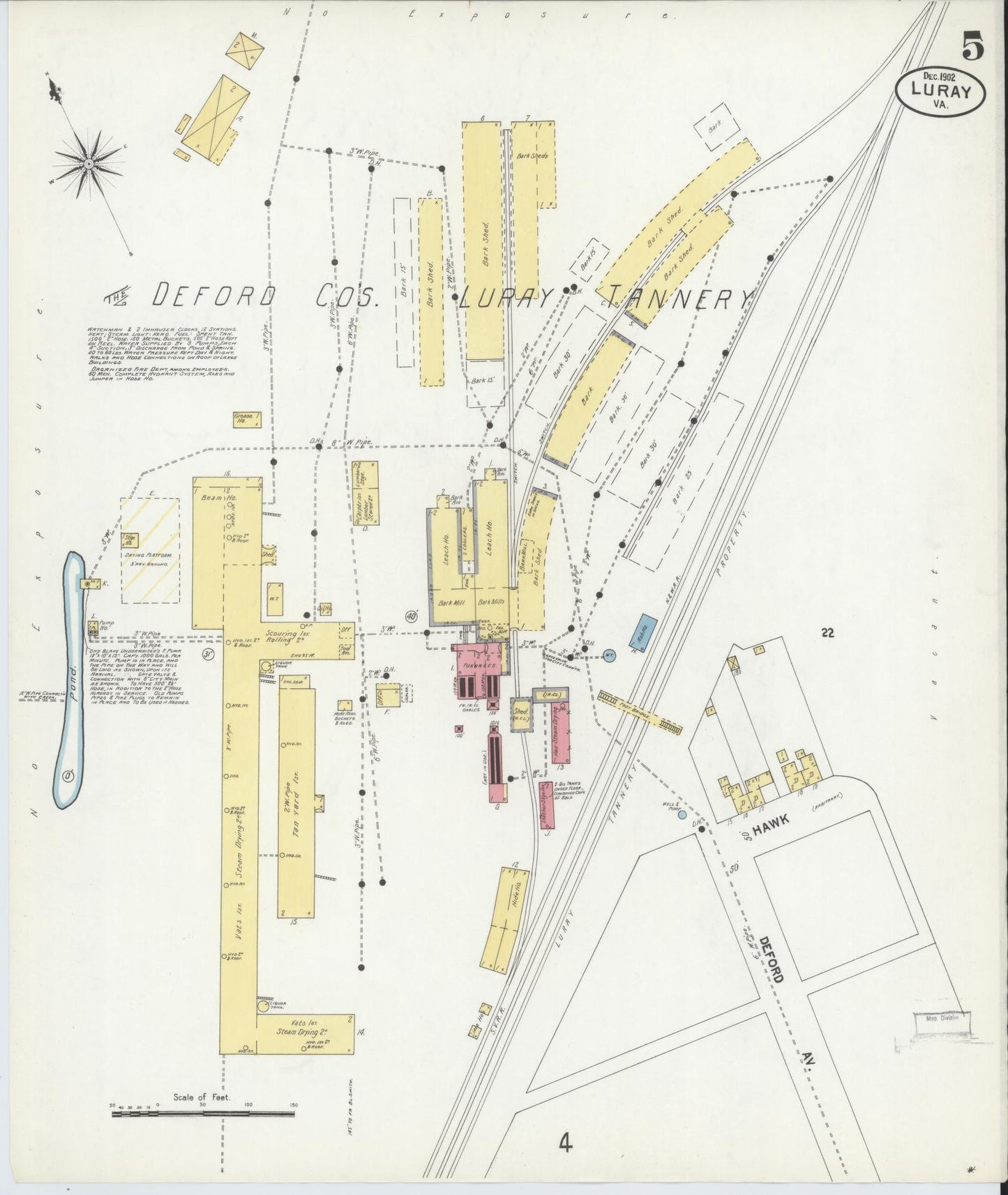 Sanborn Fire Insurance Map from Luray, Page County, Virginia (1902), Sheet #0005 - Complete Map Set gallery image, historic Sanborn map, vintage wall art, Virginia Virginia