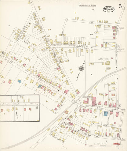 Sanborn Fire Insurance Map from Newark, New Castle County, Delaware (1922), Sheet #0005 - Complete Map Set gallery image, historic Sanborn map, vintage wall art, Delaware Delaware