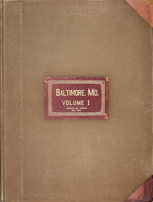 Sanborn Fire Insurance Map from Baltimore, Independent Cities, Maryland (1951), Sheet #0001 - Historic Sanborn Fire Insurance Map Print, vintage old map wall art, antique decor, genealogy gift, Maryland Maryland map