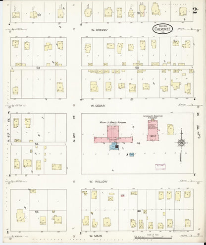 Sanborn Fire Insurance Map from Cherokee, Cherokee County, Iowa (1914), Sheet #0002 - Historic Sanborn Fire Insurance Map Print