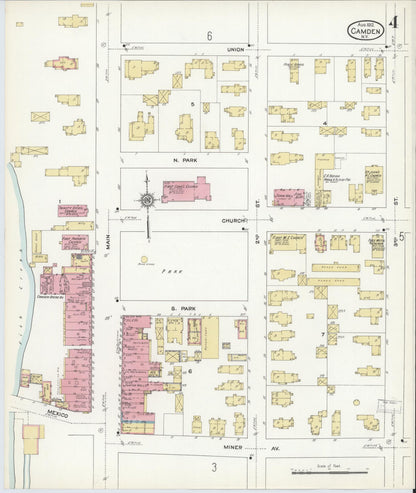 Sanborn Fire Insurance Map from Camden, Oneida County, New York (1912), Sheet #0004 - Historic Sanborn Fire Insurance Map Print, vintage old map wall art, antique decor, genealogy gift, New York New York map