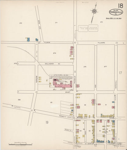 Sanborn Fire Insurance Map from Phoenixville, Chester County, Pennsylvania (1921), Sheet #0018 - Complete Map Set gallery image, historic Sanborn map, vintage wall art, Pennsylvania Pennsylvania