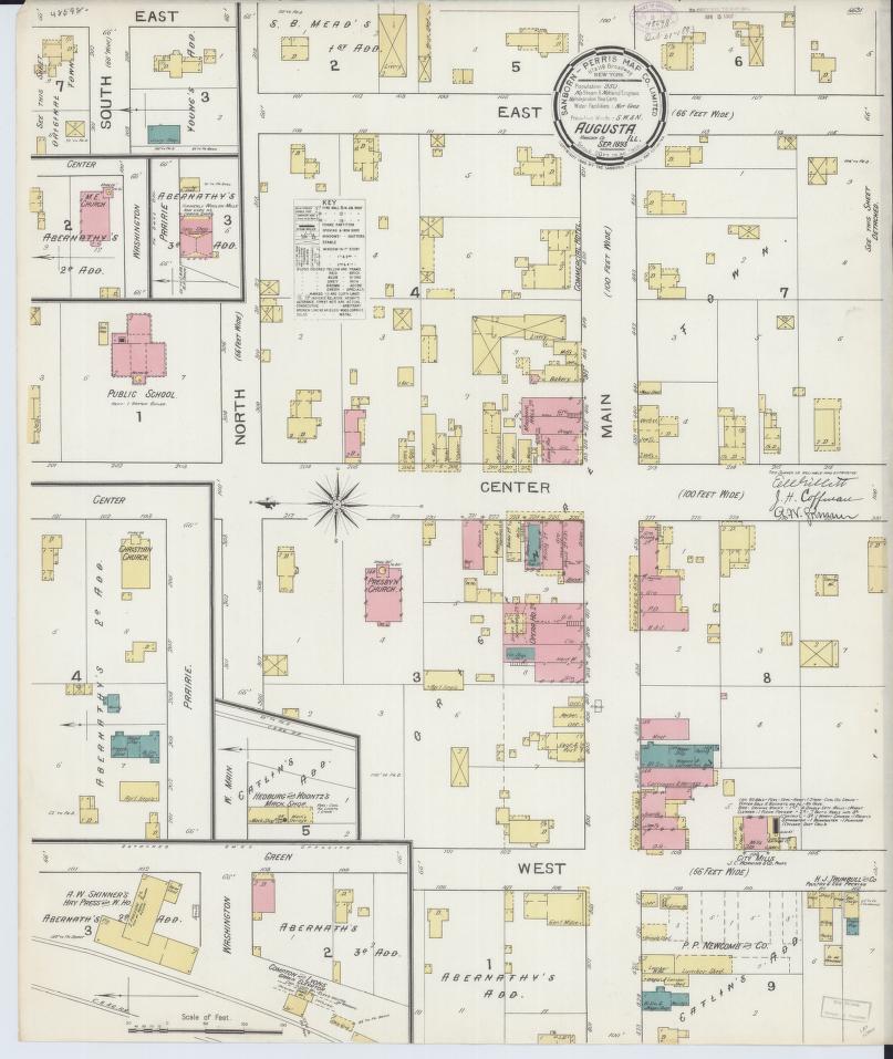 Sanborn Fire Insurance Map from Augusta, Hancock County, Illinois. (1893) – Map View