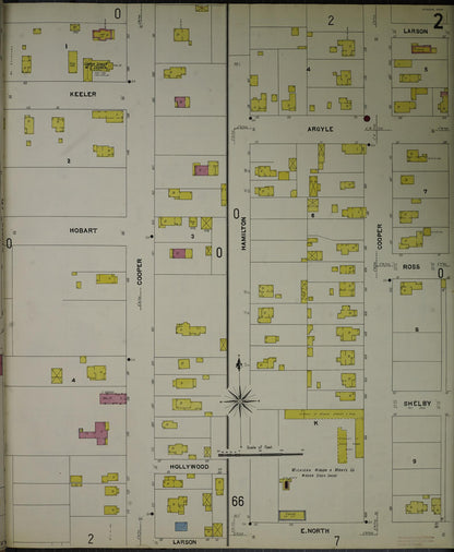 Sanborn Fire Insurance Map from Jackson, Jackson County, Michigan (1907), Sheet #0002 - Complete Map Set gallery image, historic Sanborn map, vintage wall art, Michigan Michigan