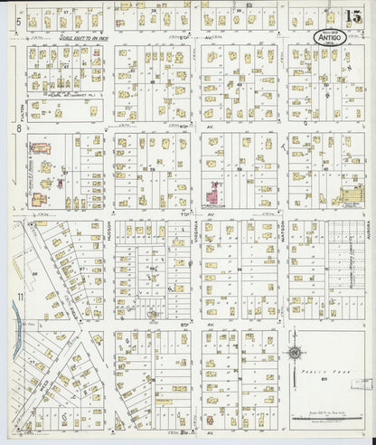 Sanborn Fire Insurance Map from Antigo, Langlade County, Wisconsin (1919), Sheet #0015 - Complete Map Set gallery image, historic Sanborn map, vintage wall art, Wisconsin Wisconsin