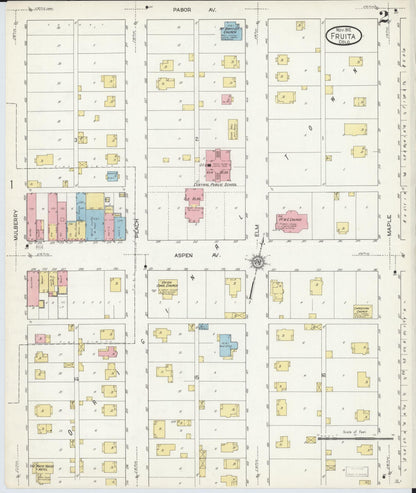 Sanborn Fire Insurance Map from Fruita, Mesa County, Colorado (1912), Sheet #0002 - Complete Map Set gallery image, historic Sanborn map, vintage wall art, Colorado Colorado