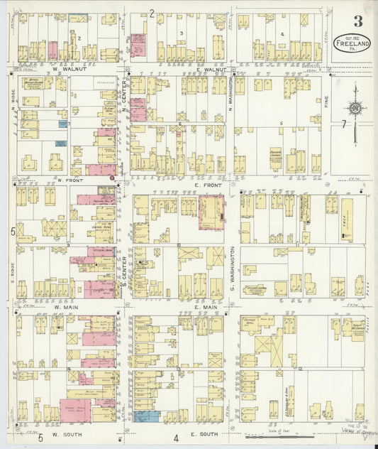 Sanborn Fire Insurance Map from Freeland, Luzerne County, Pennsylvania (1912), Sheet #0003 - Historic Sanborn Fire Insurance Map Print, vintage old map wall art, antique decor, genealogy gift, Pennsylvania Pennsylvania map