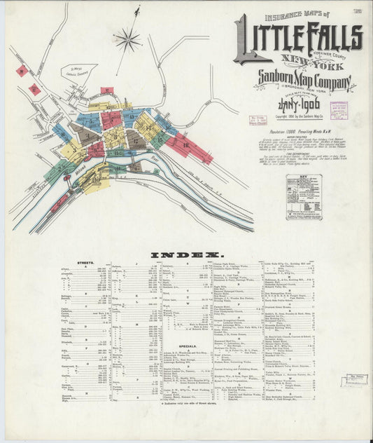 Sanborn Fire Insurance Map from Little Falls, Herkimer County, New York. (1906) – Historic Sanborn Fire Insurance Map Print