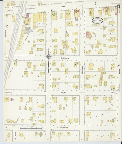 Sanborn Fire Insurance Map from Hartford, Van Buren County, Michigan (1911), Sheet #0003 - Complete Map Set gallery image, historic Sanborn map, vintage wall art, Michigan Michigan