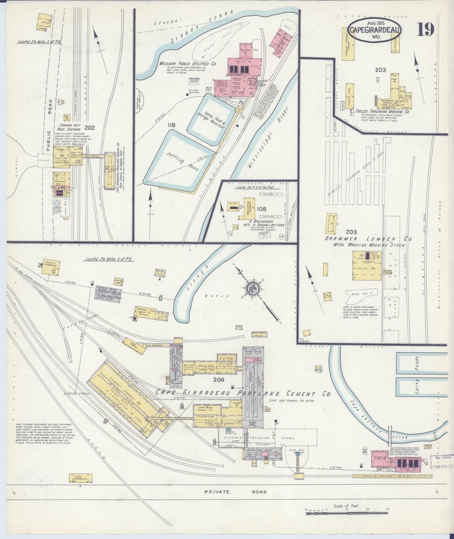 Sanborn Fire Insurance Map from Cape Girardeau, Cape Girardeau County, Missouri (1915), Sheet #0019 - Historic Sanborn Fire Insurance Map Print, vintage old map wall art, antique decor, genealogy gift, Missouri Missouri map