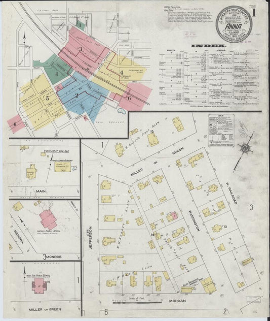 Sanborn Fire Insurance Map from Anna, Union County, Illinois. (1910) – Map View