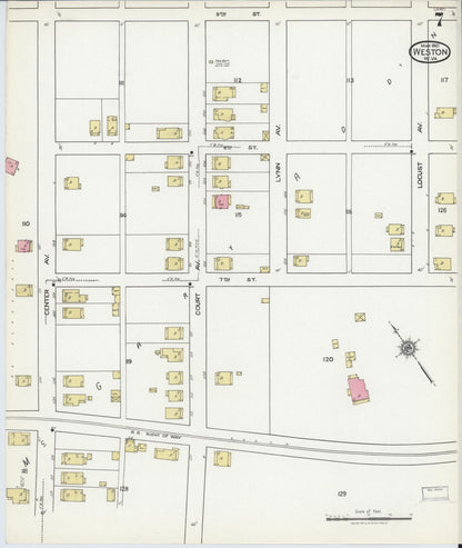 Sanborn Fire Insurance Map from Weston, Lewis County, West Virginia (1921), Sheet #0007 - Complete Map Set gallery image, historic Sanborn map, vintage wall art, West Virginia West Virginia