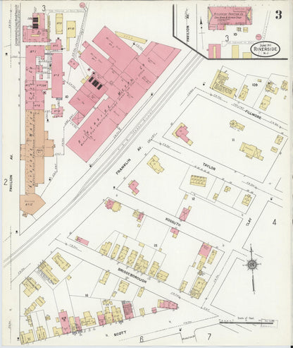 Sanborn Fire Insurance Map from Riverside, Burlington County, New Jersey (1911), Sheet #0003 - Historic Sanborn Fire Insurance Map Print, vintage old map wall art, antique decor, genealogy gift, New Jersey New Jersey map
